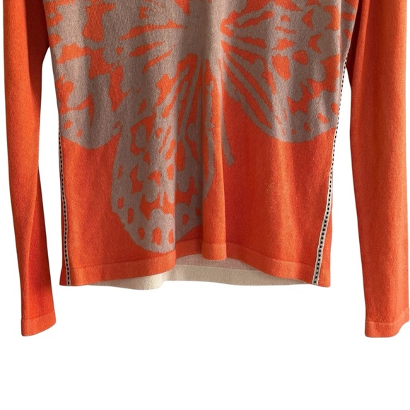 BiBA Bamboo Blend V-Neck Butterfly Knit Sweater Women’s Size 1/ EU 36/Small - Picture 4 of 17